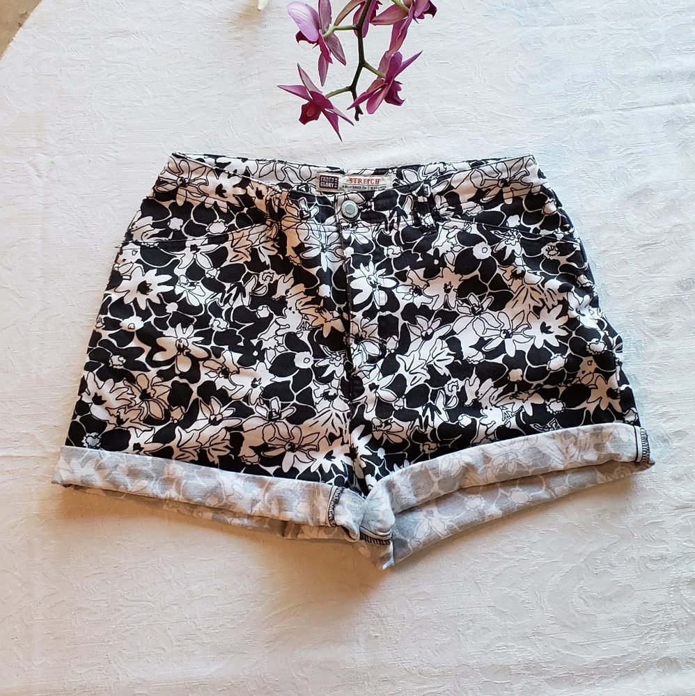 Floral High Waisted Shorts